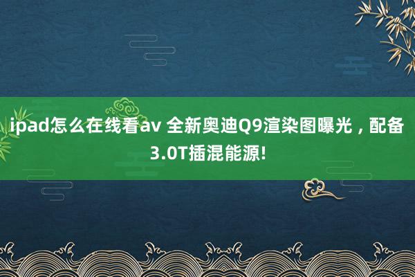 ipad怎么在线看av 全新奥迪Q9渲染图曝光 ， 配备3.0T插混能源!